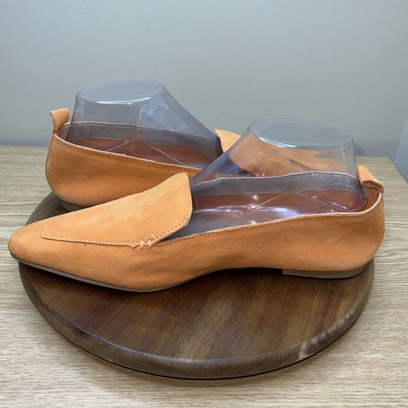 Asos Design Shoes Women’s Size 8 Orange Suede Slip On Flats - Picture 6 of 10